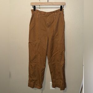 A.L.C. Brown High-Waisted Utility Cotton Pants – Size 8